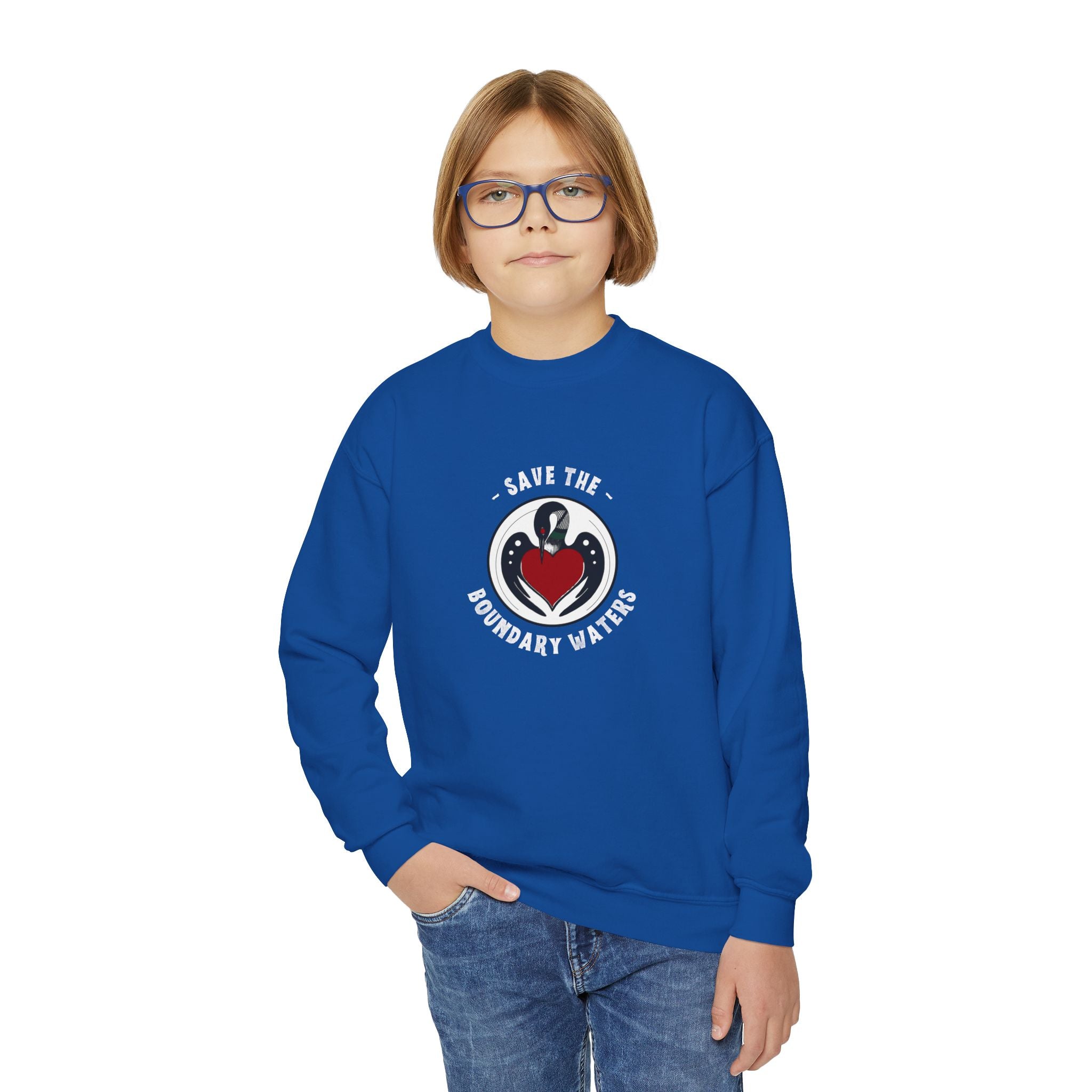 Youth Crewneck Sweatshirt - BWCA Loon (Made in USA)