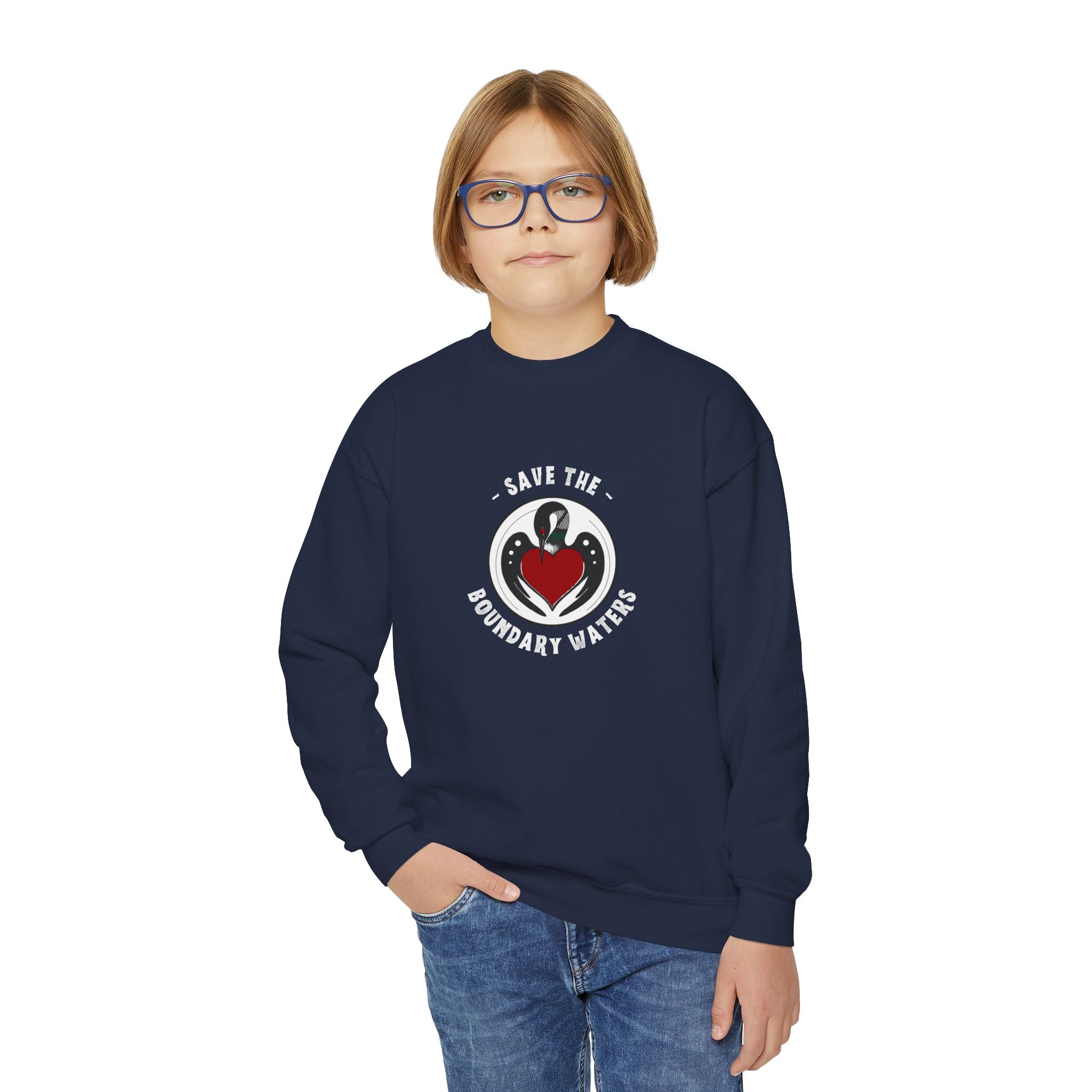 Youth Crewneck Sweatshirt - BWCA Loon (Made in USA)