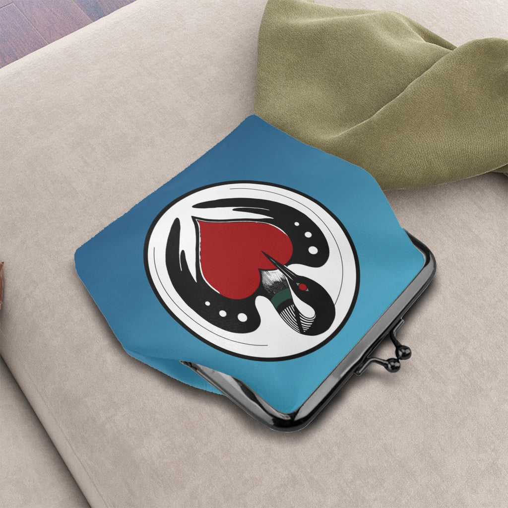 Vegan Leather Kiss Lock Coin Purse - BWCA Loon
