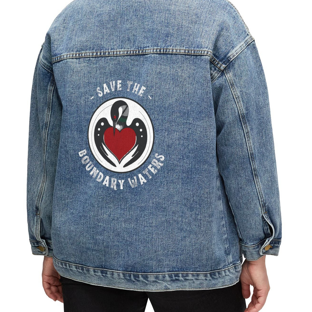 Women’s Denim Jacket - Loon Circle - Boundary Waters Edition
