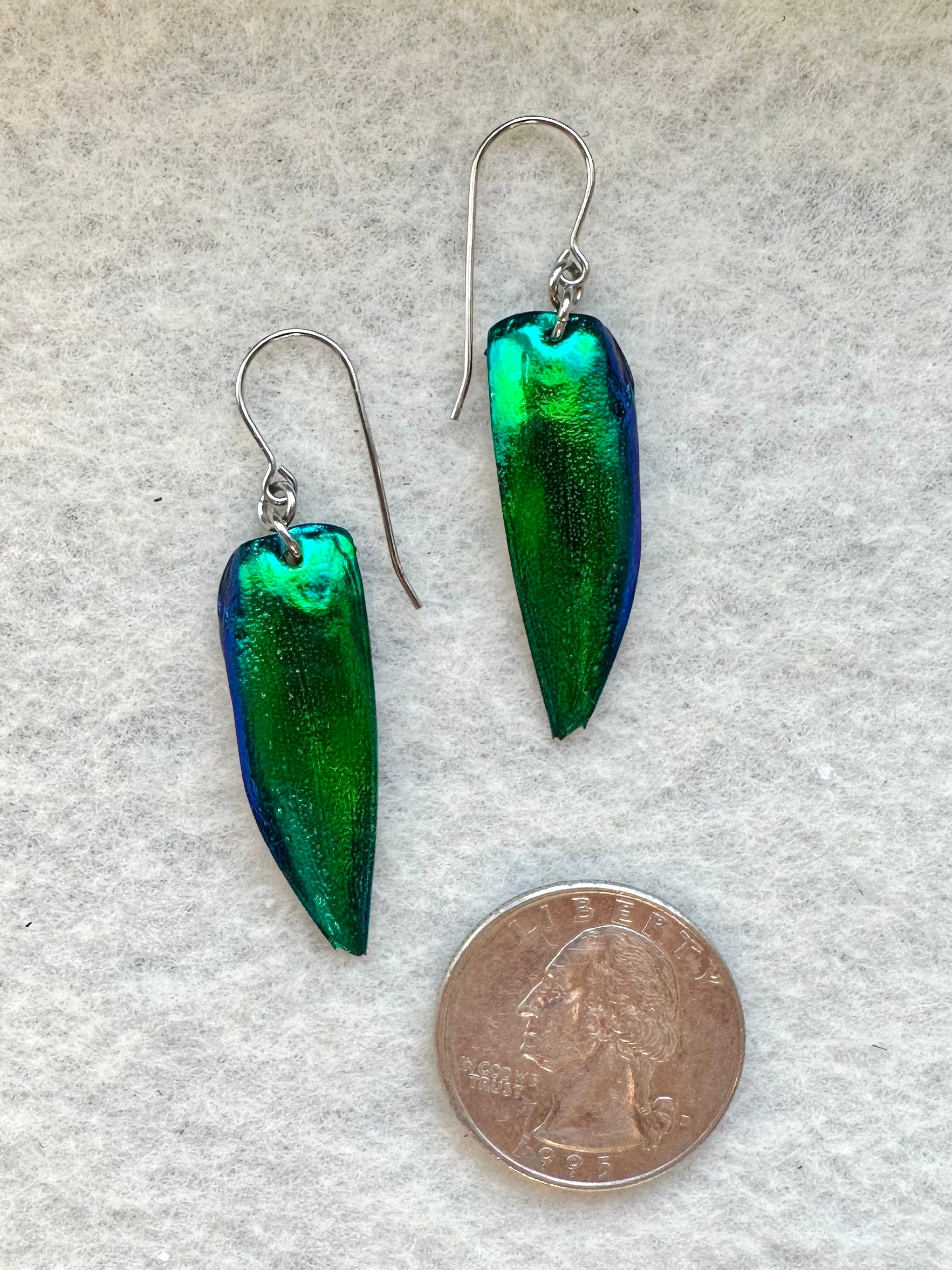 gorgeous green earrings from real green beetle wing elytra hypoallergenic surgical steel lightweight waterproof sensitive ears teen girl gift idea for girlfriends wives fantastic style