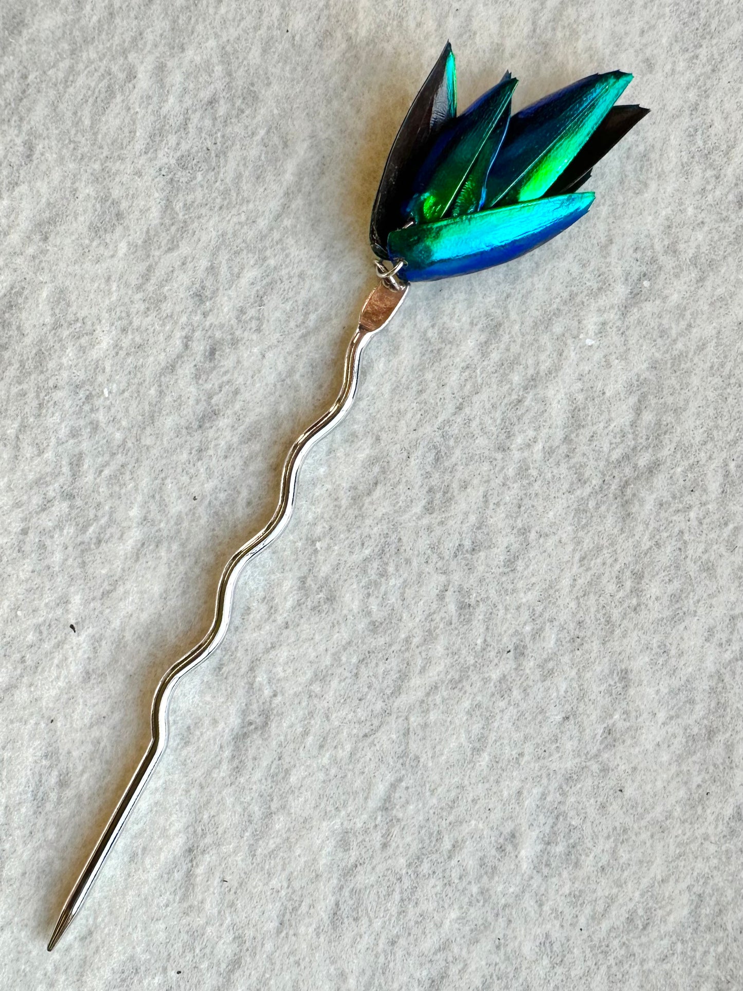 Bundle of Real Wing Hair Pin made from Elytra Beetles