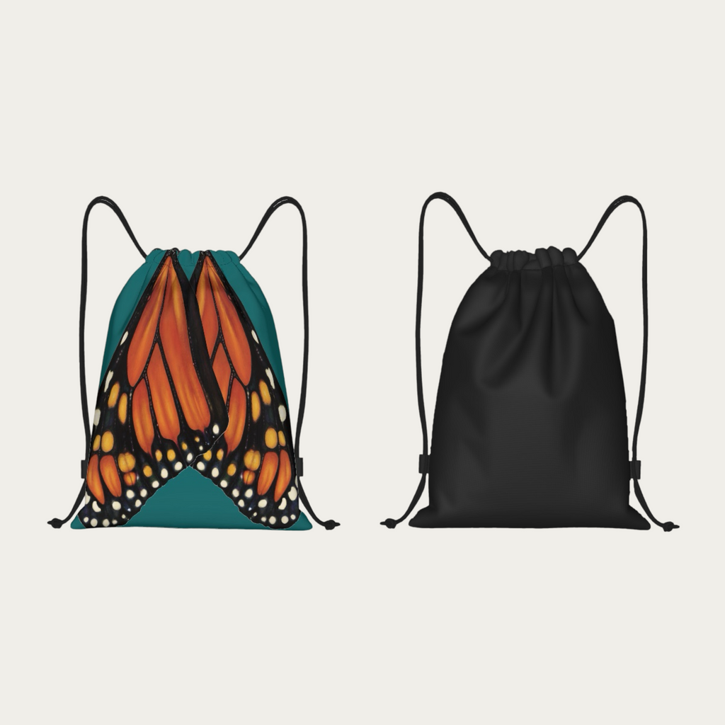 Floating front view of jade‑green sport drawstring bag showing smooth front panel and drawstring closure.