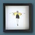 Ballerina Fairy Customized Framed Art with Real Butterfly Wing - Isms Butterfly Conservation ArtFramed Art