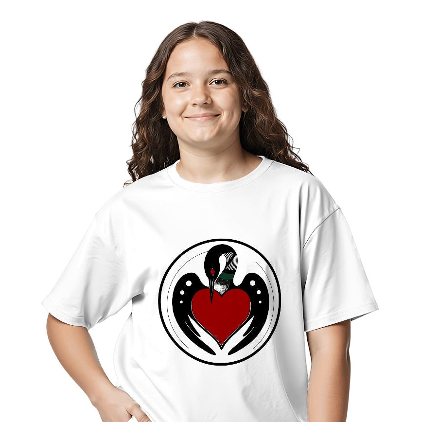 Kids Cotton T Shirt - BWCA MN Loon - Made in USA