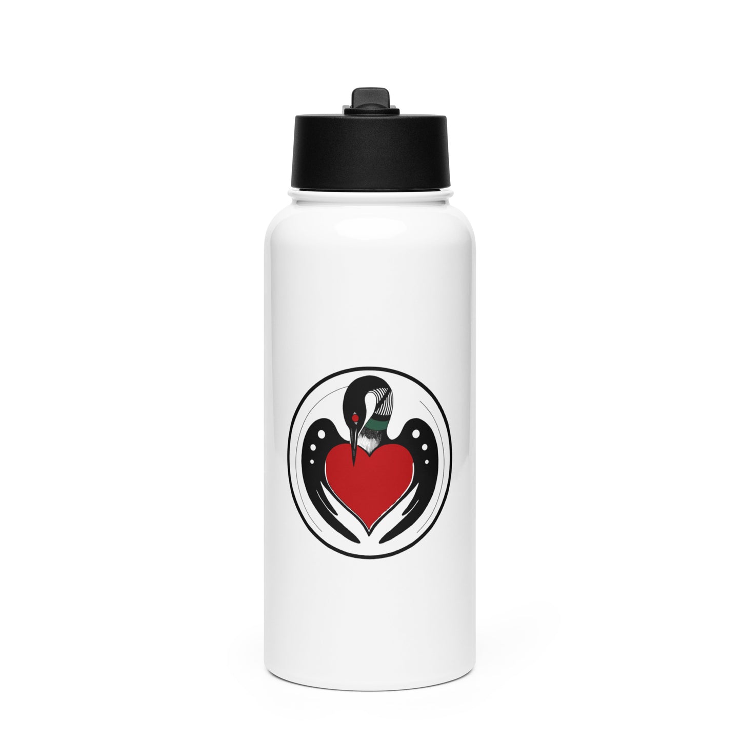 minnesota-loon-circle-logo-save-the-boundary-waters-32-oz-steel-water-bottle