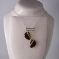 real butterfly necklace silver rectangle Heliconius butterflies sterling silver on wax form