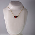 real butterfly wing pendant red Callicore hystaspes number butterflies gold necklace on neck form
