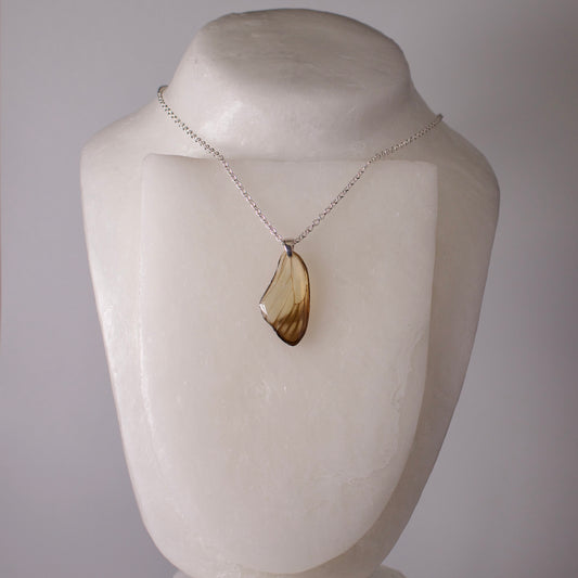 real butterfly wing pendant white butterflies painted jezebel sterling silver chain necklace on wax form