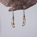 real dragonfly earrings long silver earring woodsy hanger white background