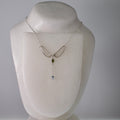 real dragonfly wing necklace dot tailed dragonflies tourmaline sapphire silver chain on wax form