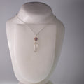real dragonfly wing pendant jade dragonflies Czech glass silver chain necklace on wax mannequin