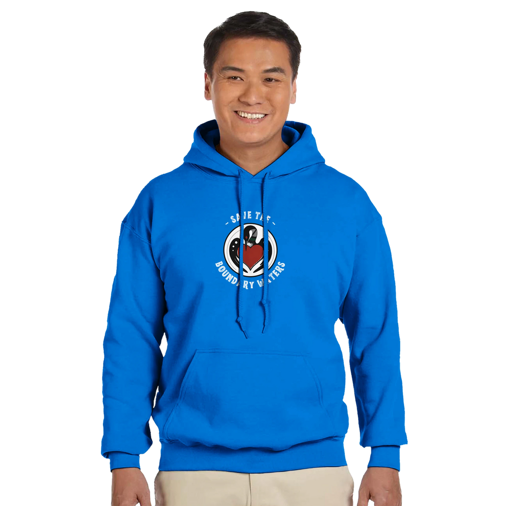 unisex-sweatshirt-minnesota-loon-save-the-boundary-waters-blue-male-model-smiling
