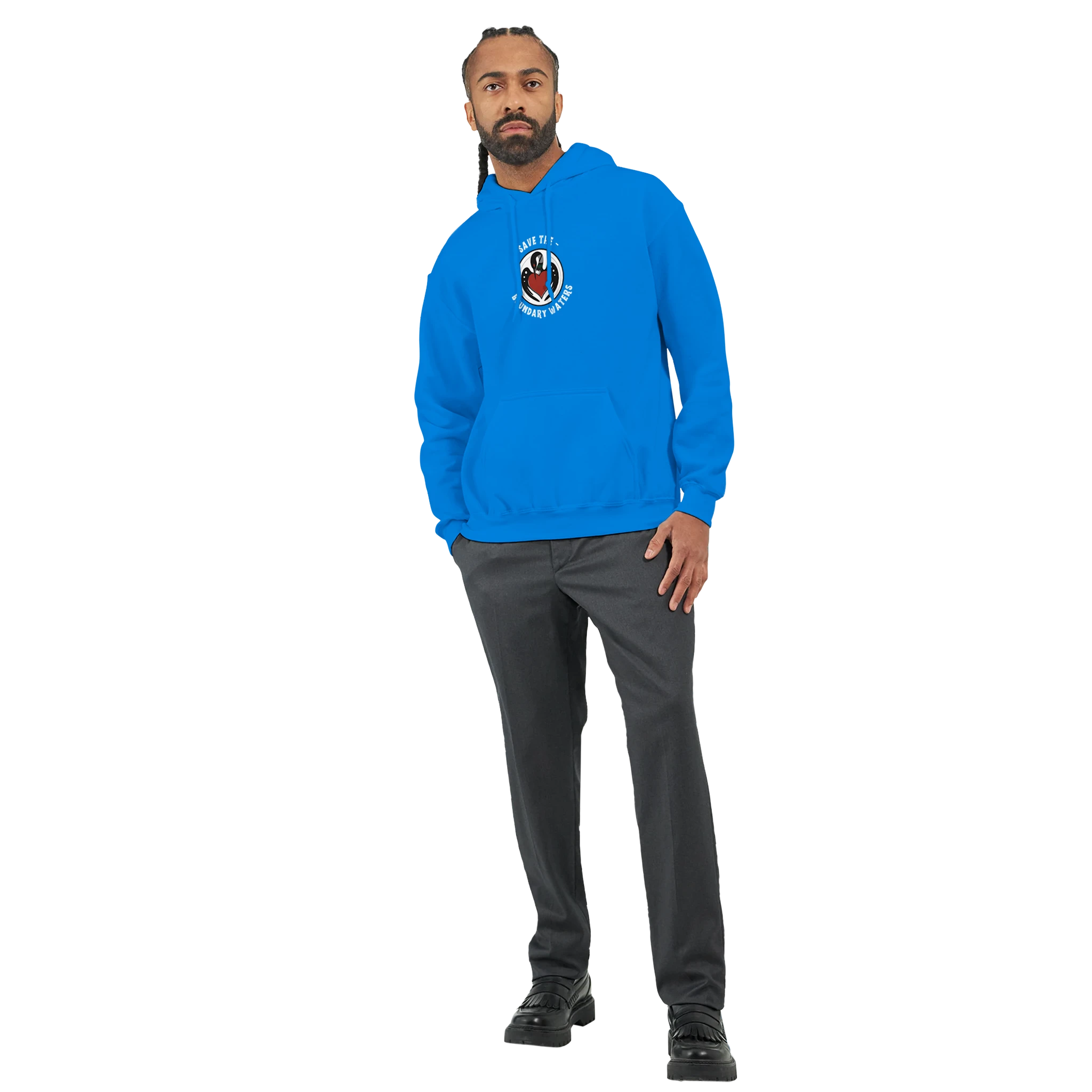unisex-sweatshirt-minnesota-loon-save-the-boundary-waters-blue-male-standing-model