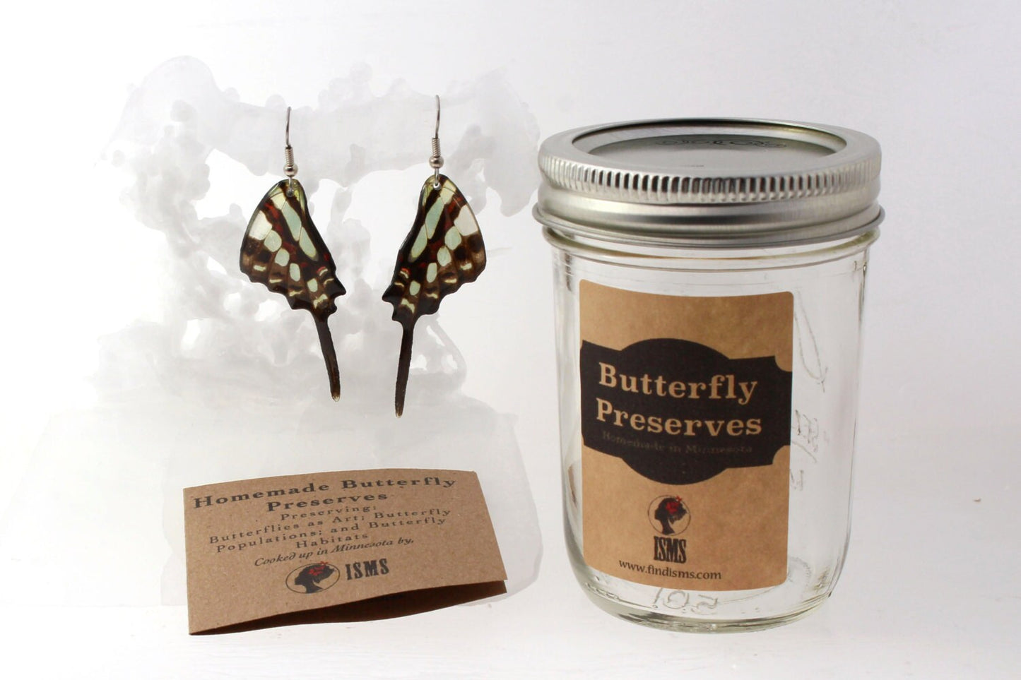 Jewelry Gift Packaging - Homemade Butterfly Preserves  - Gift Jar for Butterfly Wings